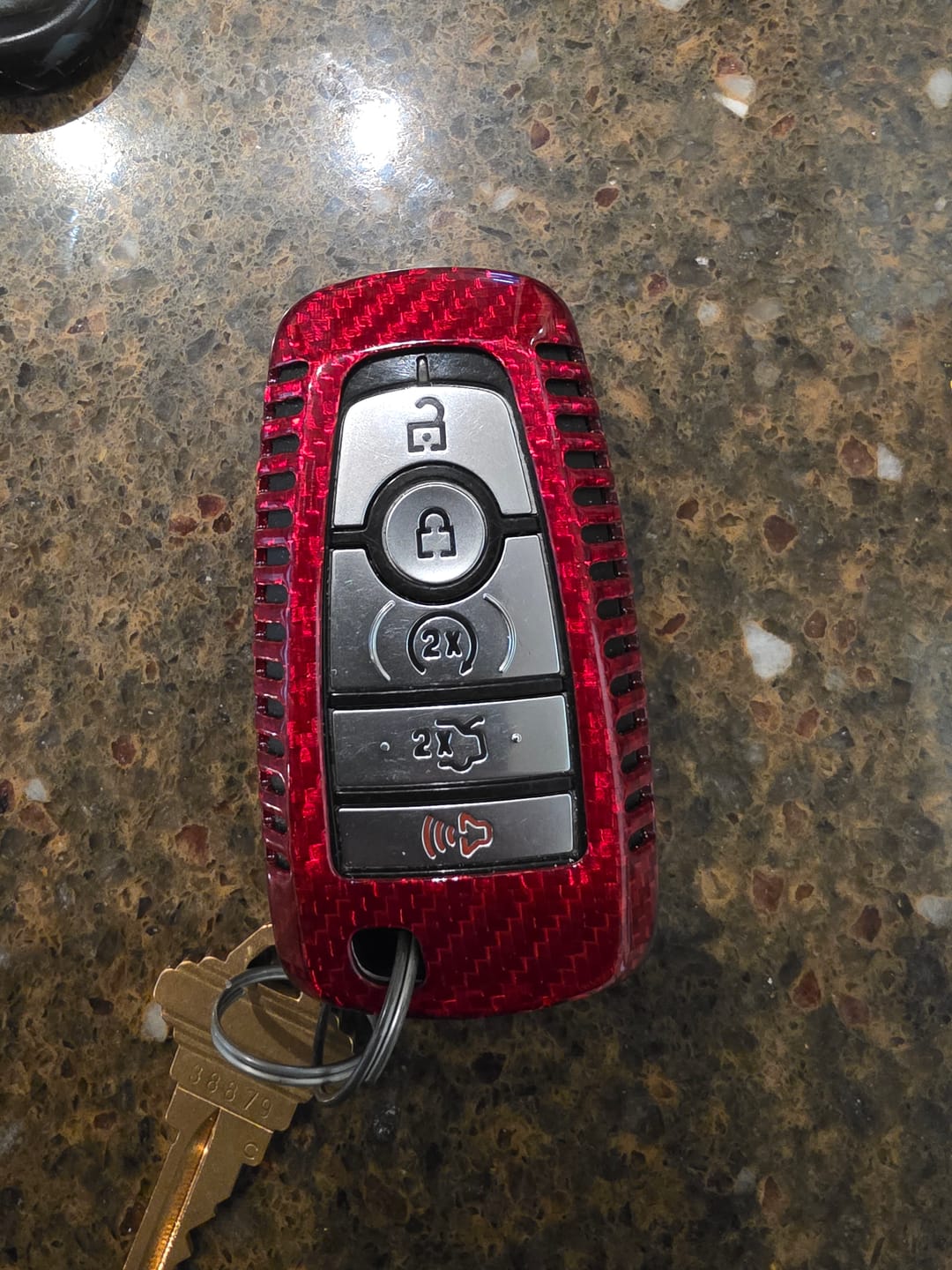 Customer photo review of Real Carbon Fiber Key Fob Cover for 2018-2023 Ford Mustang & 2017+ Ford F-150