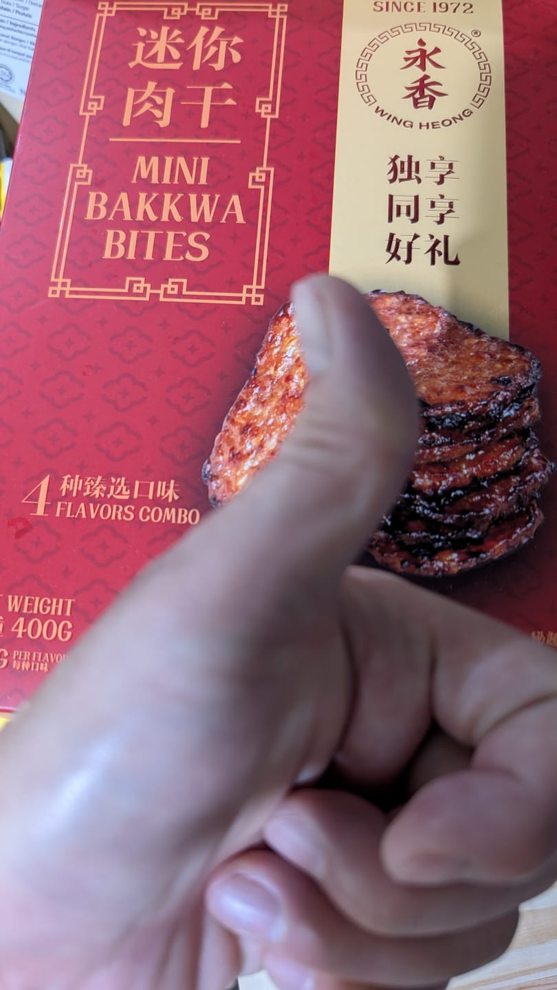Customer photo review of Mini Bakkwa Bites Combo Box