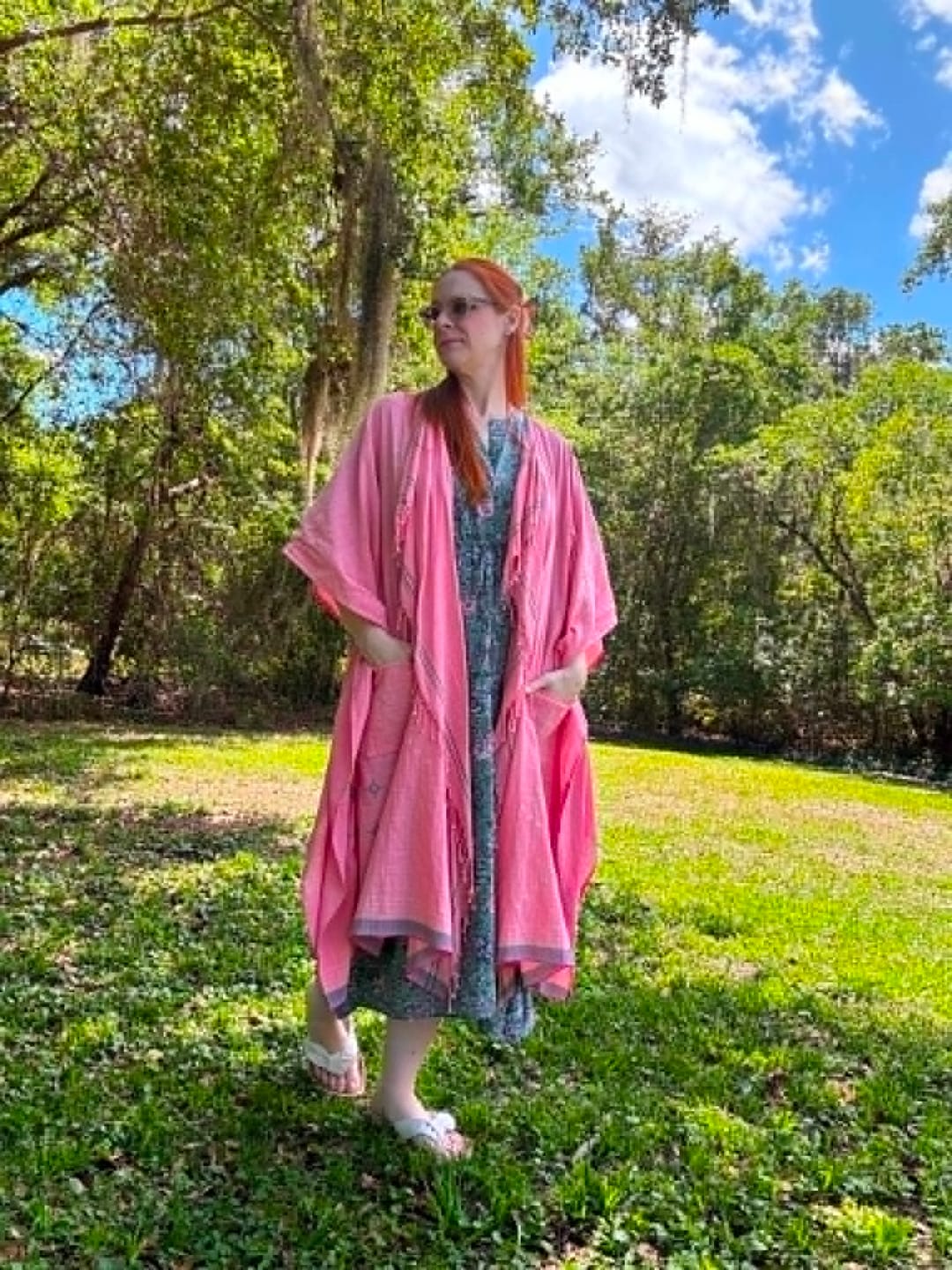 Customer photo review of NEW! Kala Cotton Tassel Duster Coral Pink