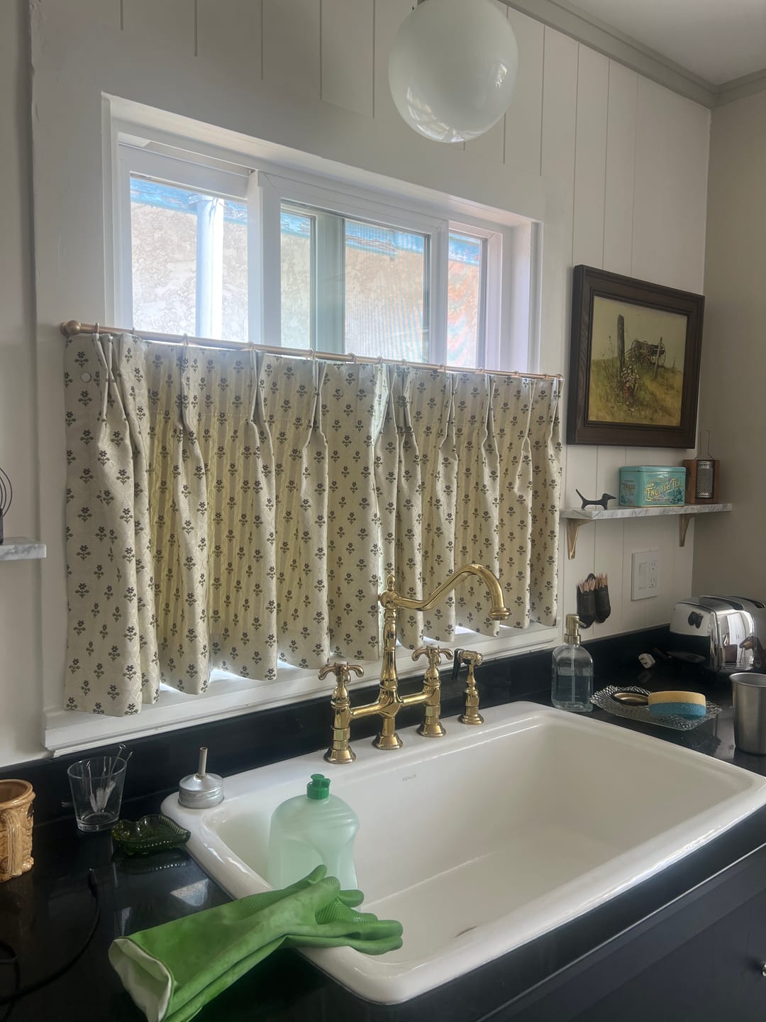 Customer photo review of Charming Ditsy Floral Luxury Curtains | Jacquard Woven, Thermal & Blackout for Cozy Bedrooms & Living Room (Aurelia)