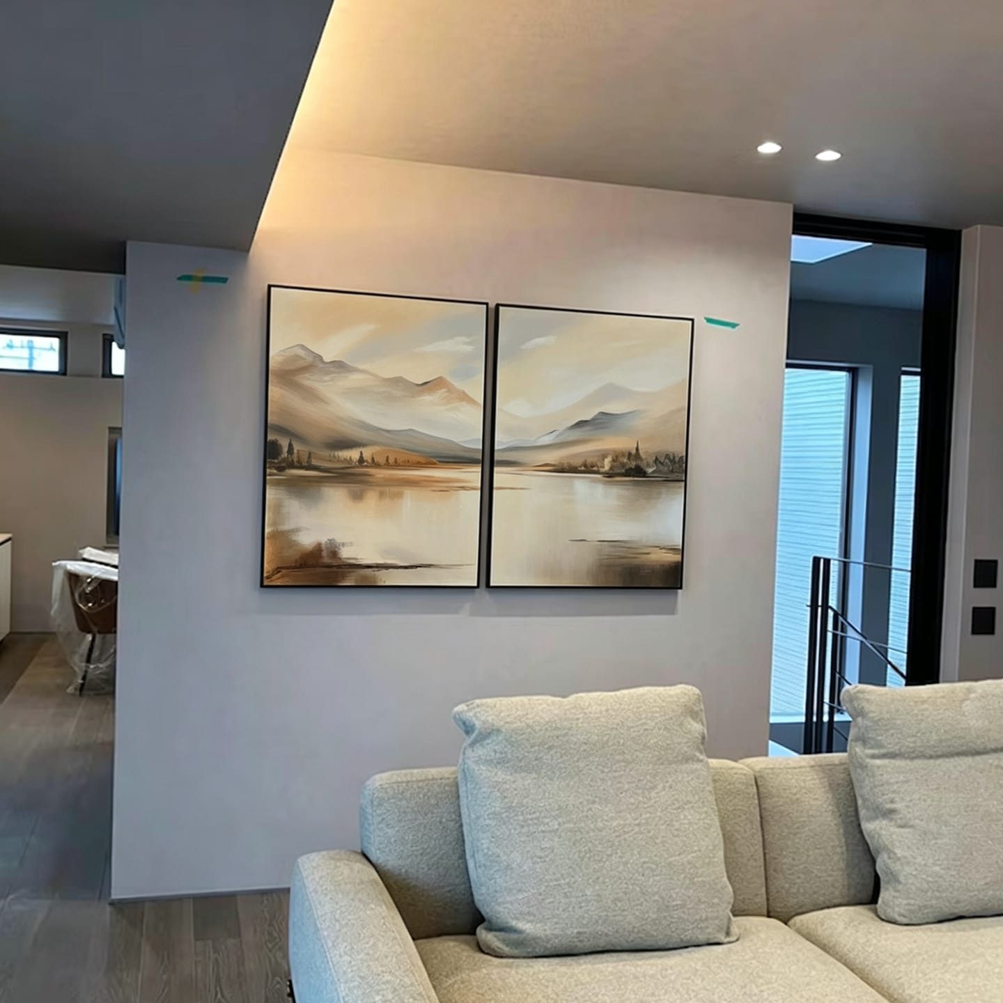 Customer photo review of Abstract Mountain Canvas Art Set of 2 #MO035