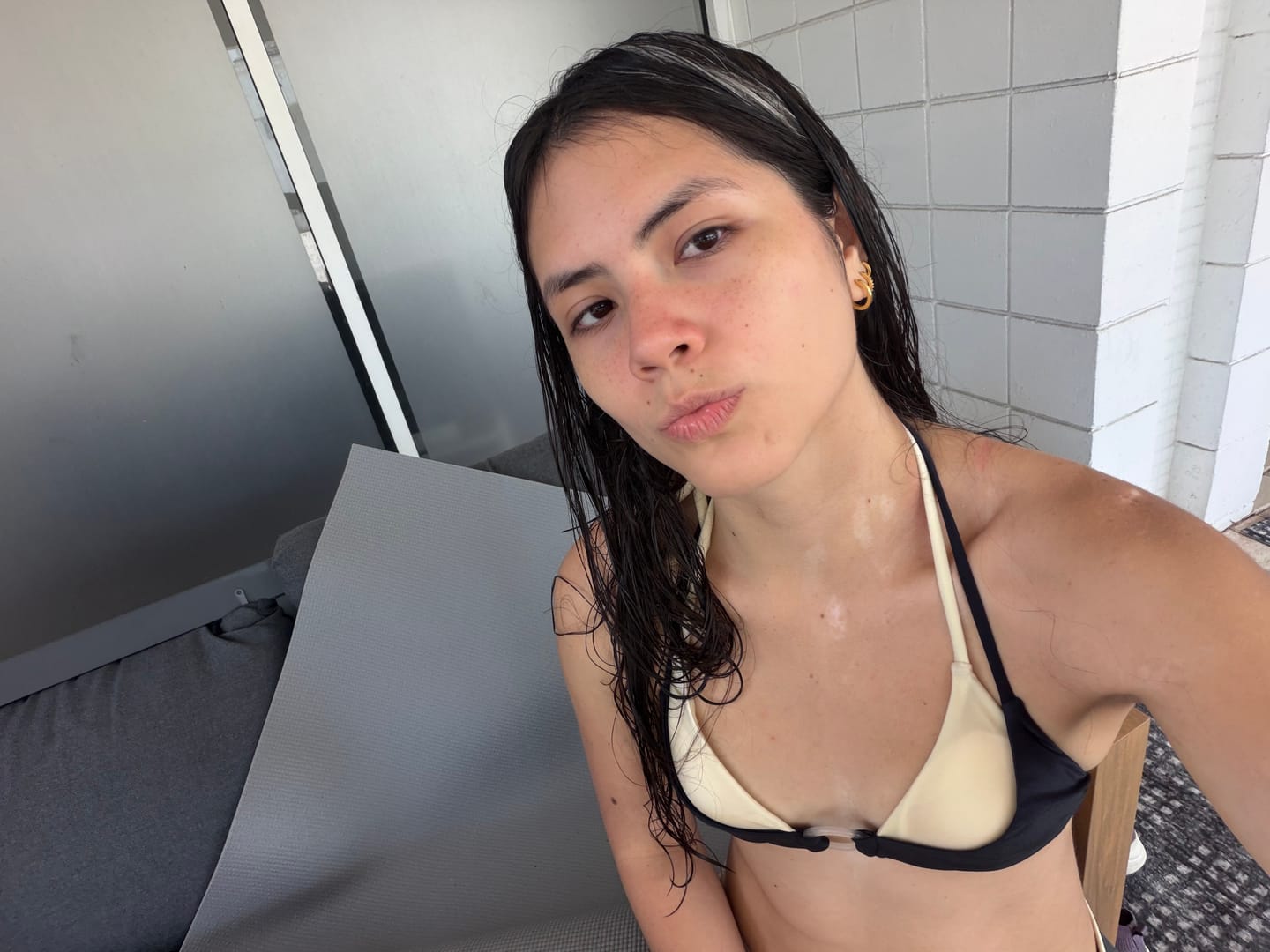 Customer photo review of Seamolly Colorblock Two Tone O Ring Double Layer Bikini Set