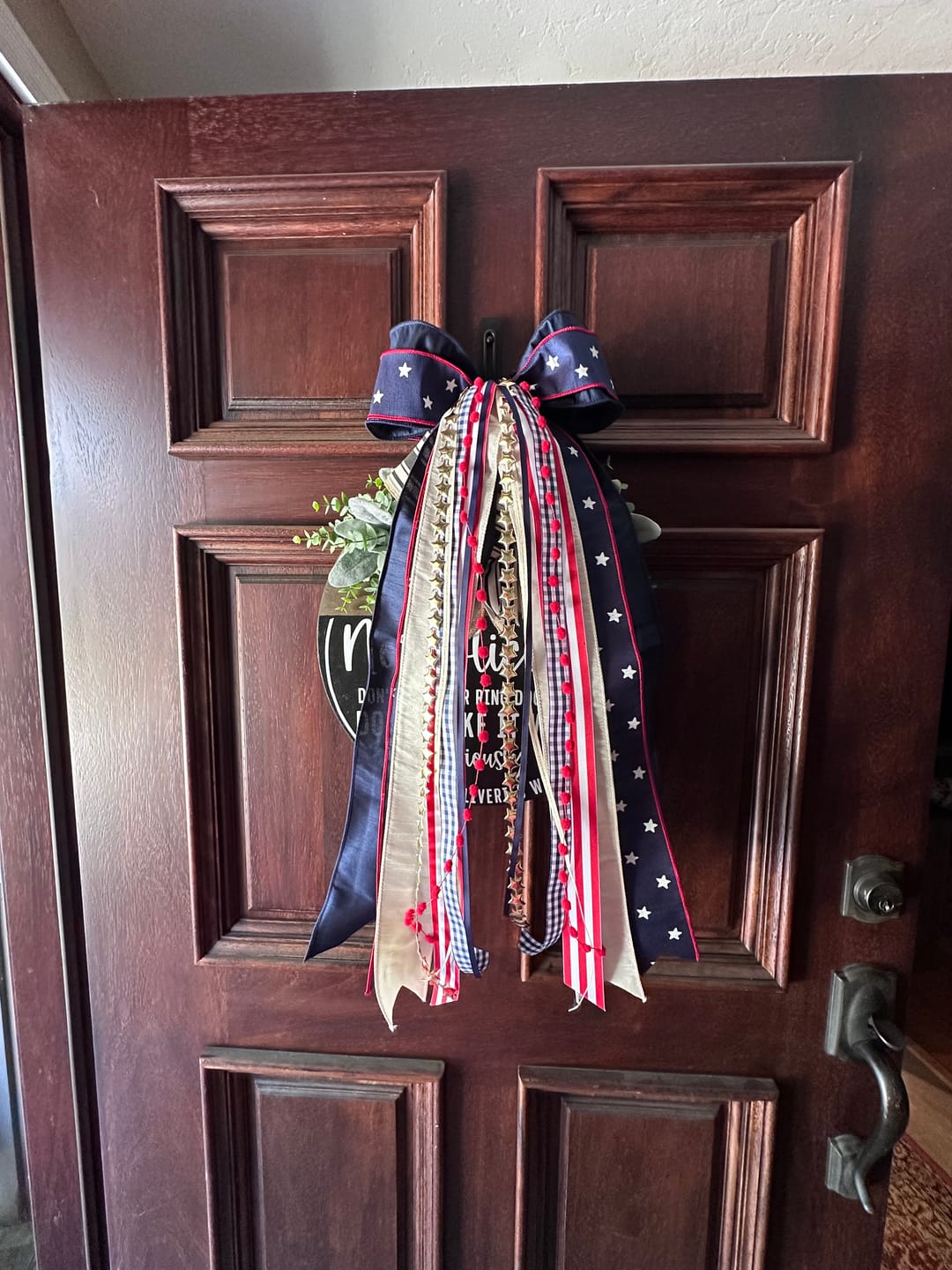 Customer photo review of Old Glory Wreath Ribbon