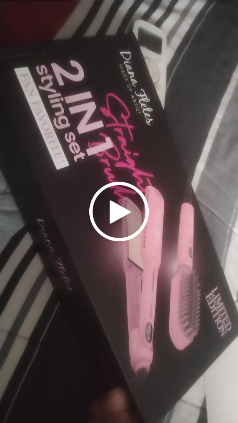 Customer video review of Set Plancha Profesional Infrarroja + Cepillo Alaciador Light Pink