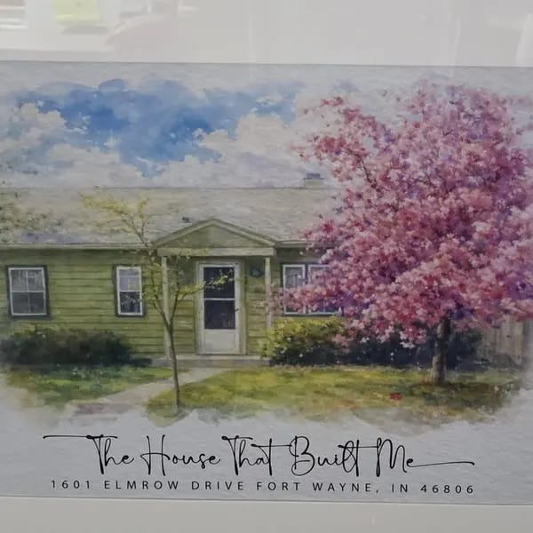 Customer photo review of Custom Watercolor Home Portrait