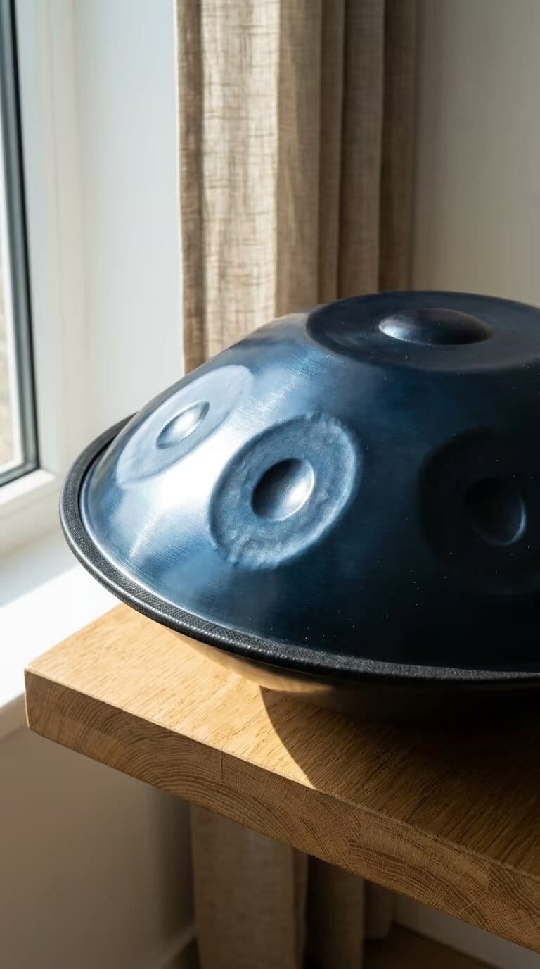 Customer photo review of Cosmos Handpan - Serene Blue 9 Notes in D Minor - Tambourine Gift Set