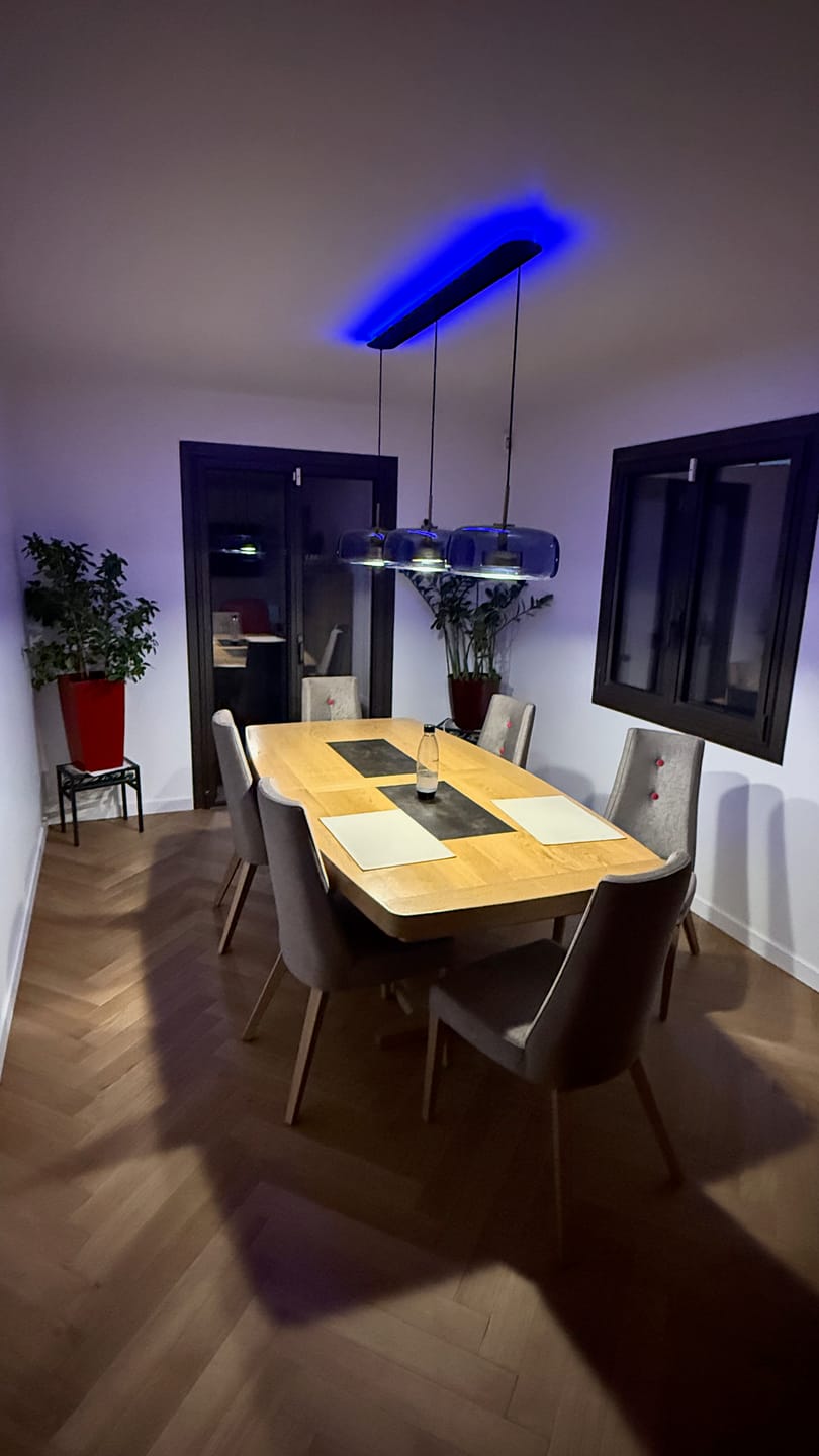 Customer photo review of Suspension moderne en verre teinté NOVA | 1 Suspension