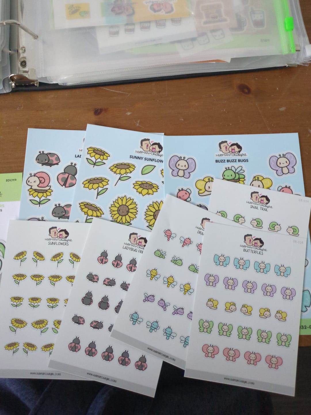 Customer photo review of Sunflower Critters Sticker Set