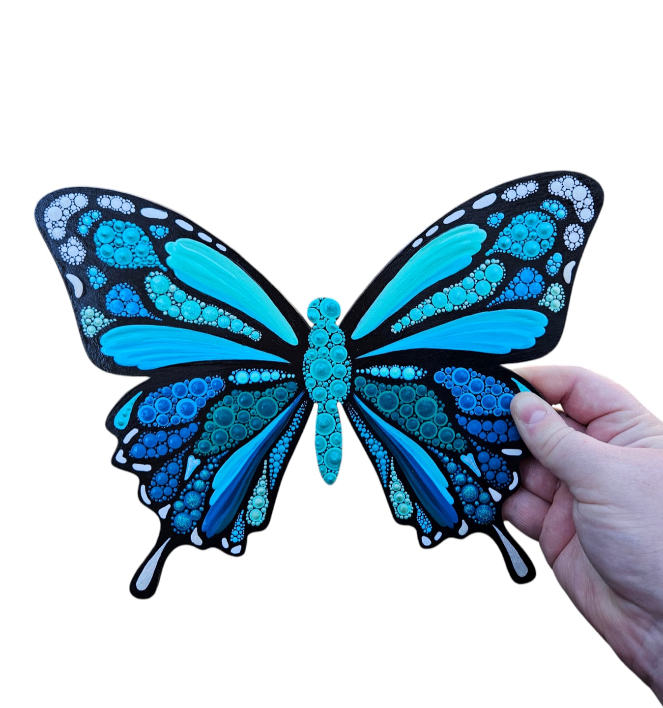 Customer photo review of Unfinished Wood Butterfly | Insect | Animal | Wildlife | Craft Cutout | up to 46" DIY