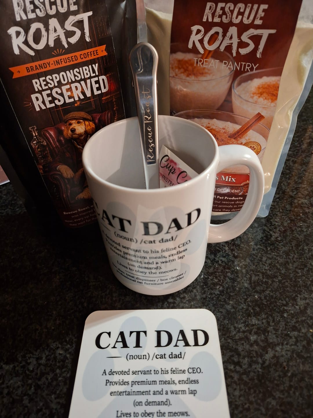 Customer photo review of 🐾🥃 THE ULTIMATE CAT DAD FATHER'S DAY BRANDY INFUSED GIFT SET 🥃🐾