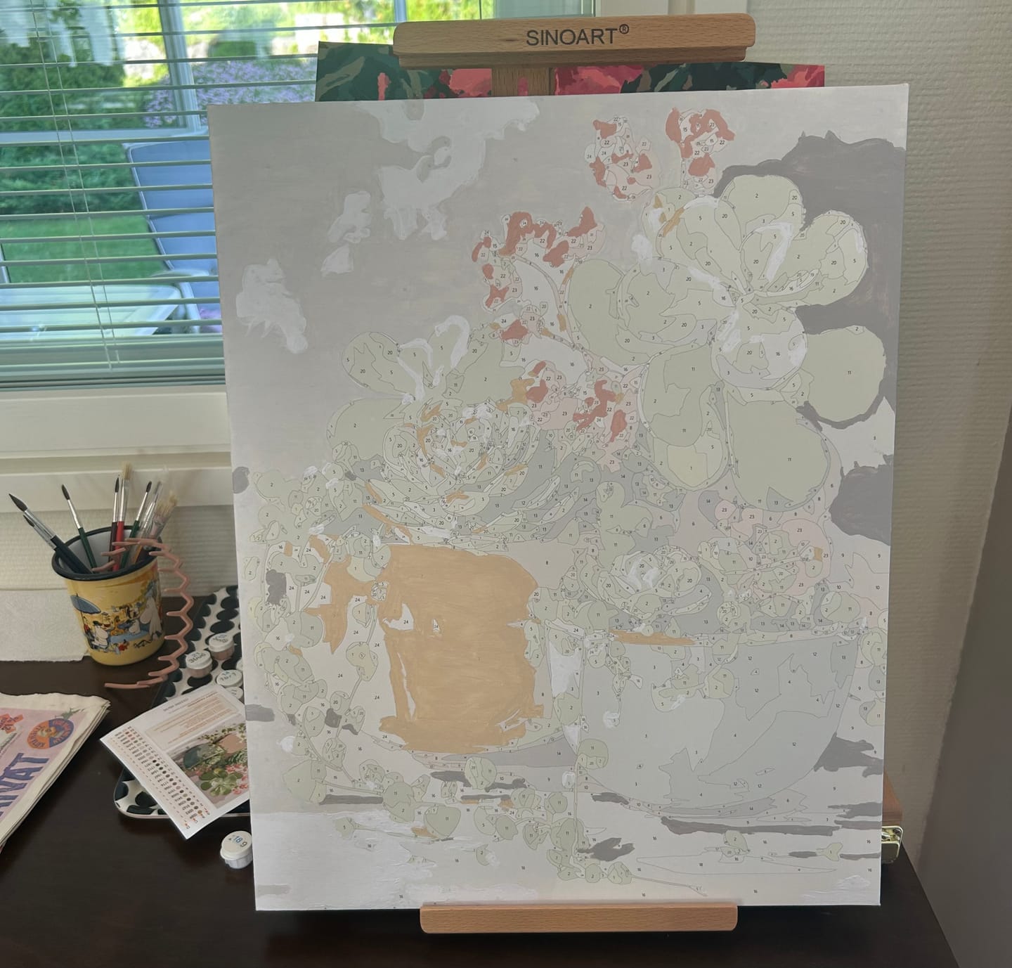 Customer photo review of Spring Succulents | Paint by Number