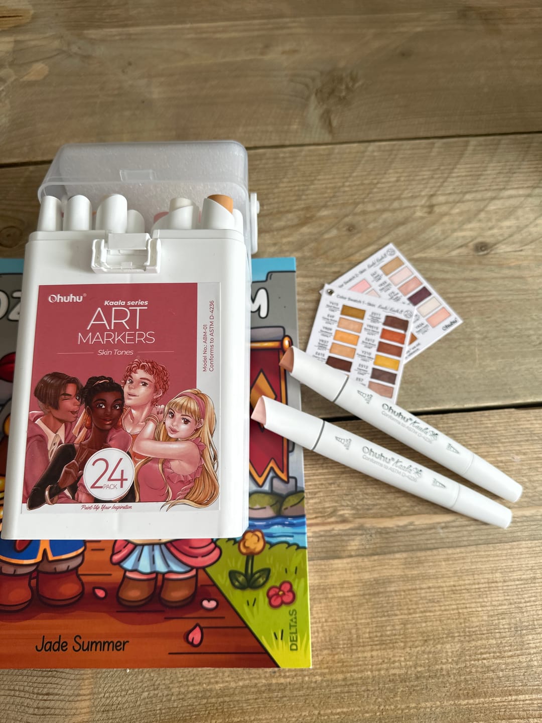 Customer photo review of Ohuhu Kaala Five Tones Slim Broad and Fine Dual Tips Alcohol Art Markers