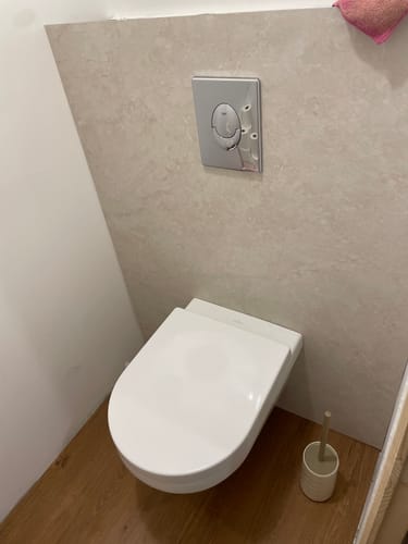 Customer photo review of Panneau SPC Beige Sable Japandi – Effet Pierre Mat 260×120 cm
