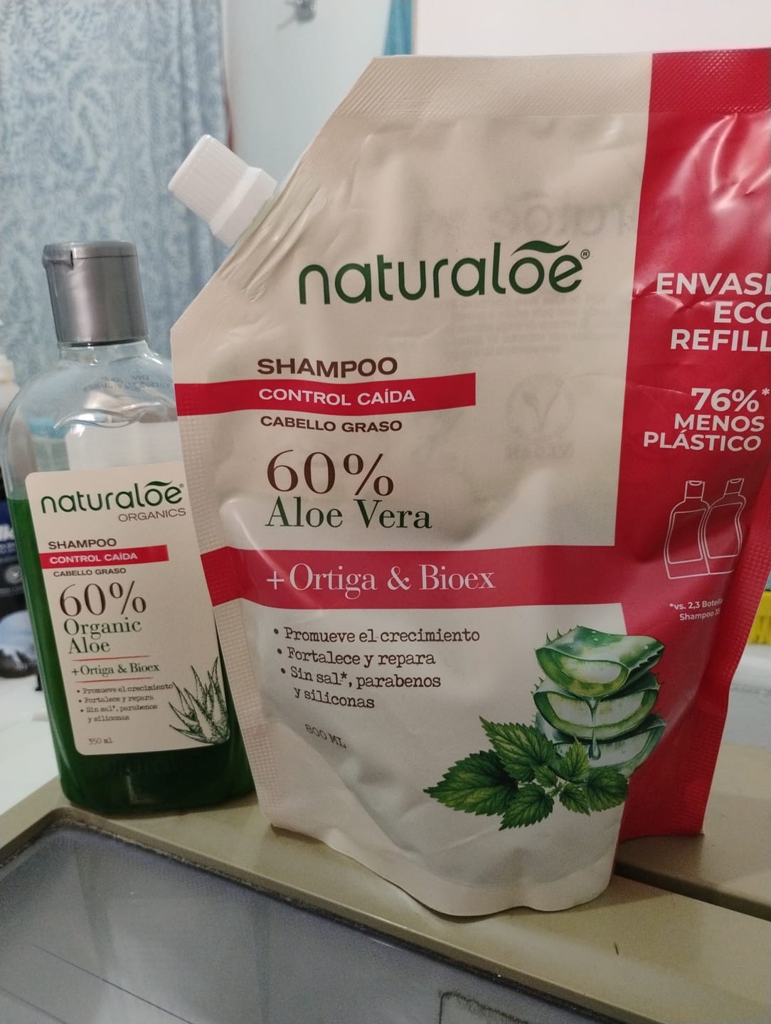 Customer photo review of Refill Shampoo Control Caída Graso 800Ml