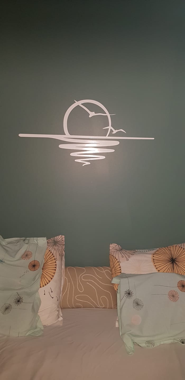 Customer photo review of Décoration murale en métal - Coucher du soleil (SUN.04)