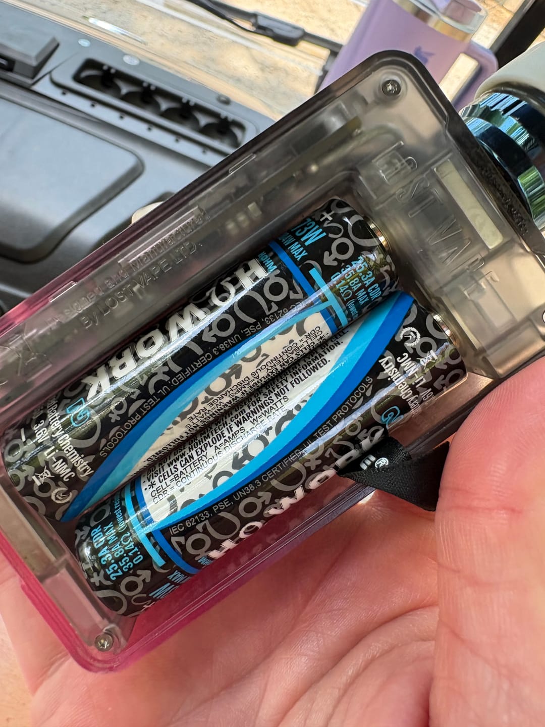 Customer photo review of Hohm Tech Work V2 18650 2547mAh 25.3A Battery