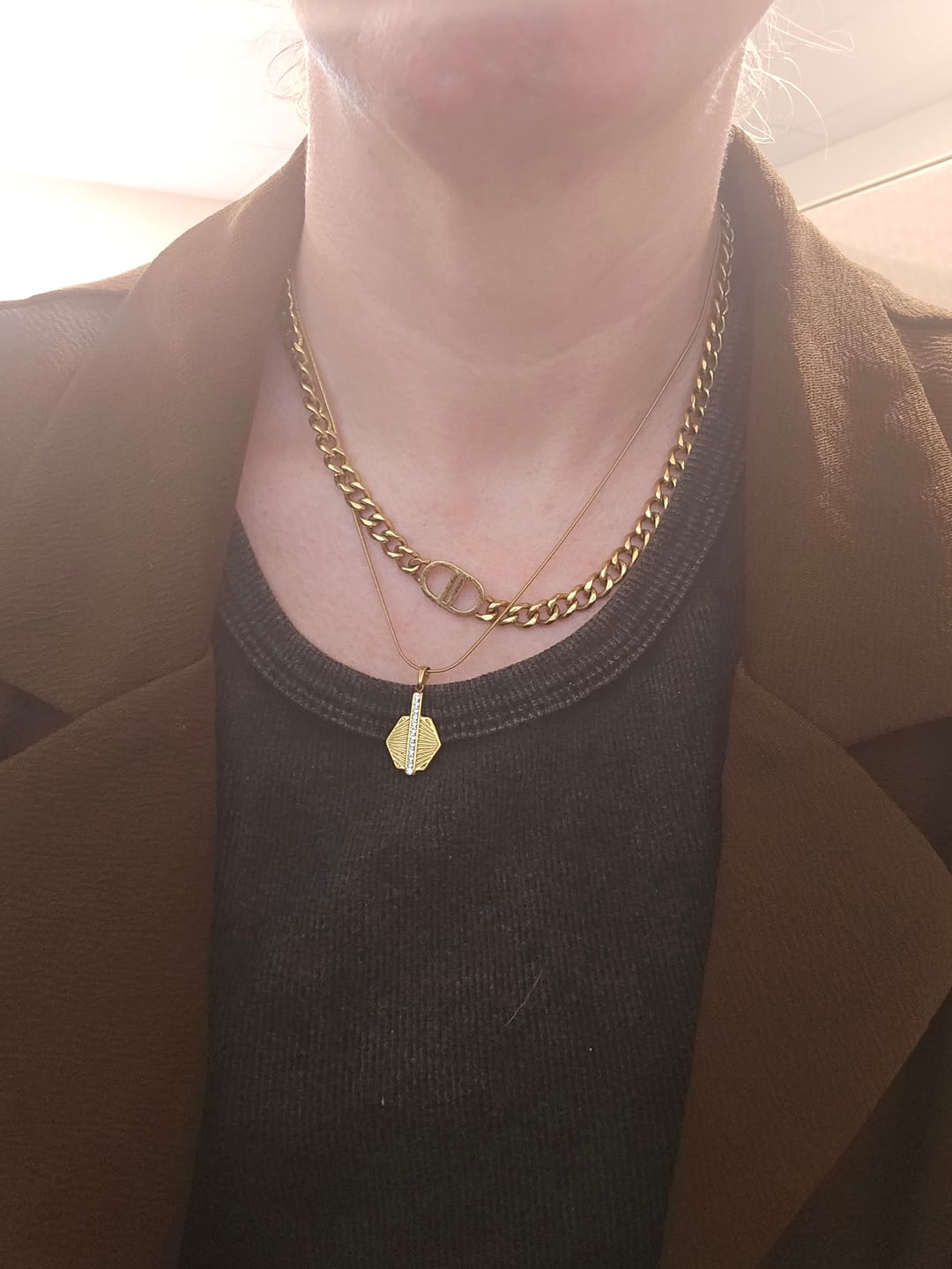 Customer photo review of Edgy Cuban Chain Choker