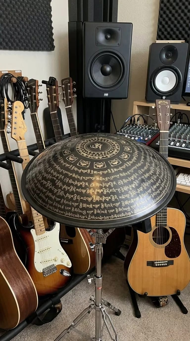 Customer photo review of Cosmos Handpan - Tantra Tibetan Series 9/10/12 Notes Tambourine - Gift Set