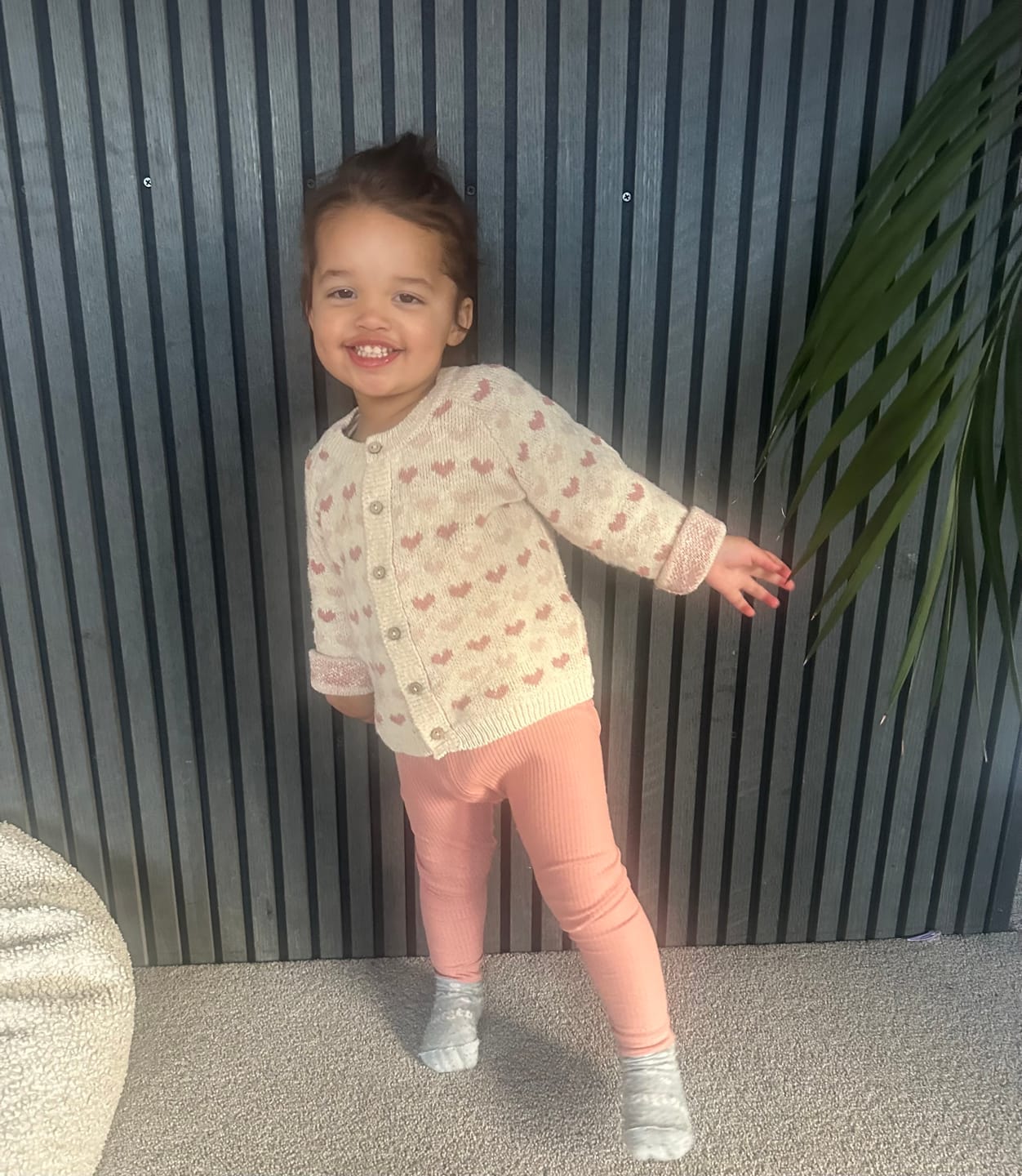 Customer photo review of Knit Cardigan Hearts