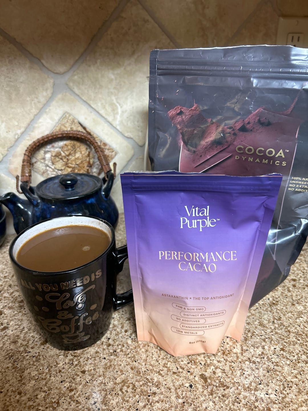Customer photo review of Mushroom Cocoa, Astaxanthin, Cocoa Flavanols, Magnesium Taurate