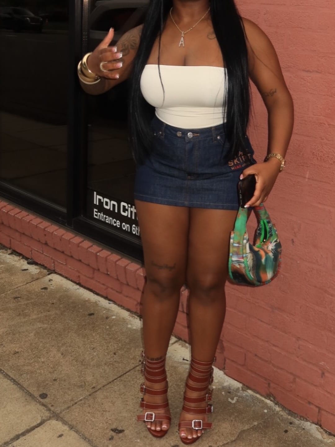 Customer photo review of HITCHAM-BROWN BELTED STILETTO SANDAL