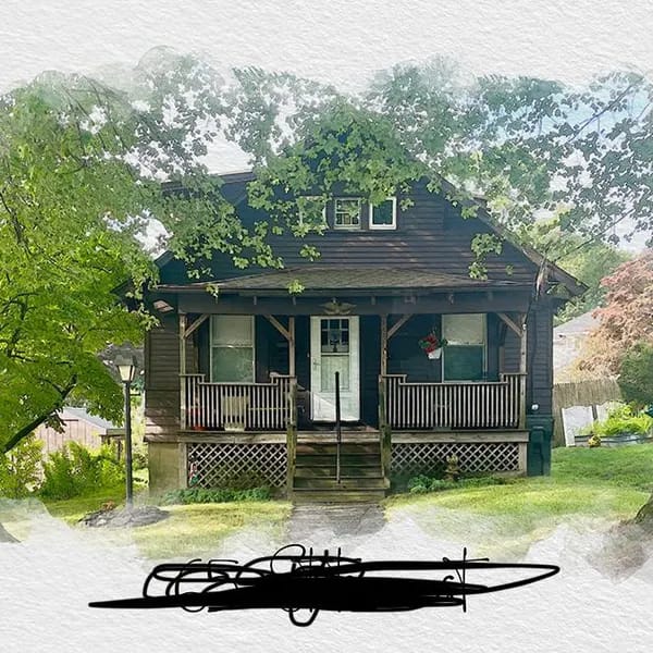 Customer photo review of Custom Watercolor Home Portrait