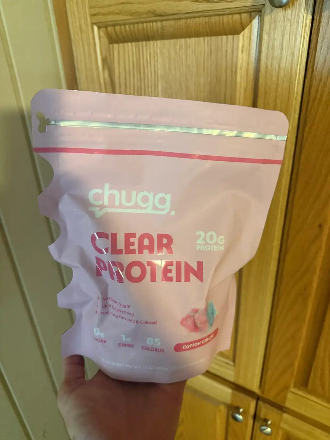 Customer photo review of Clear Protein Cotton Candy
