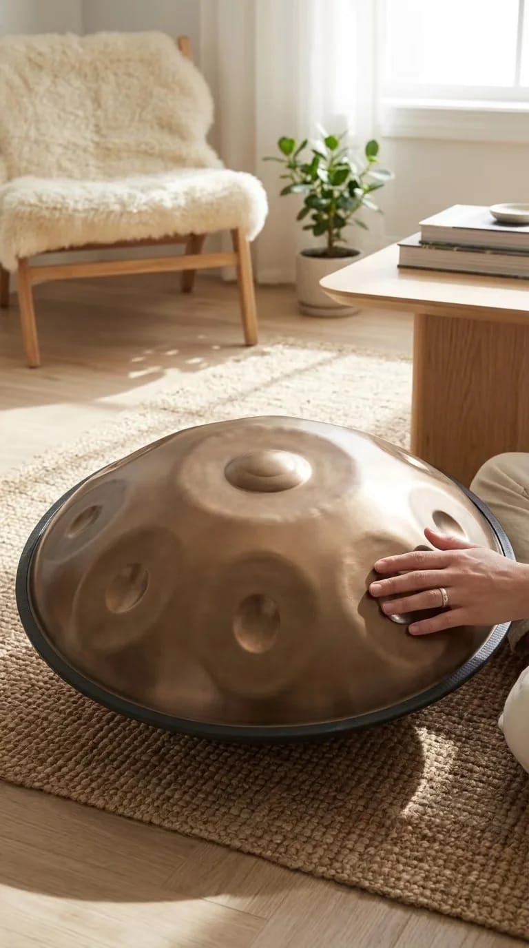Customer photo review of Cosmos Handpan - Exquisite 12 Notes in D Minor - Golden Elegance Gift Set