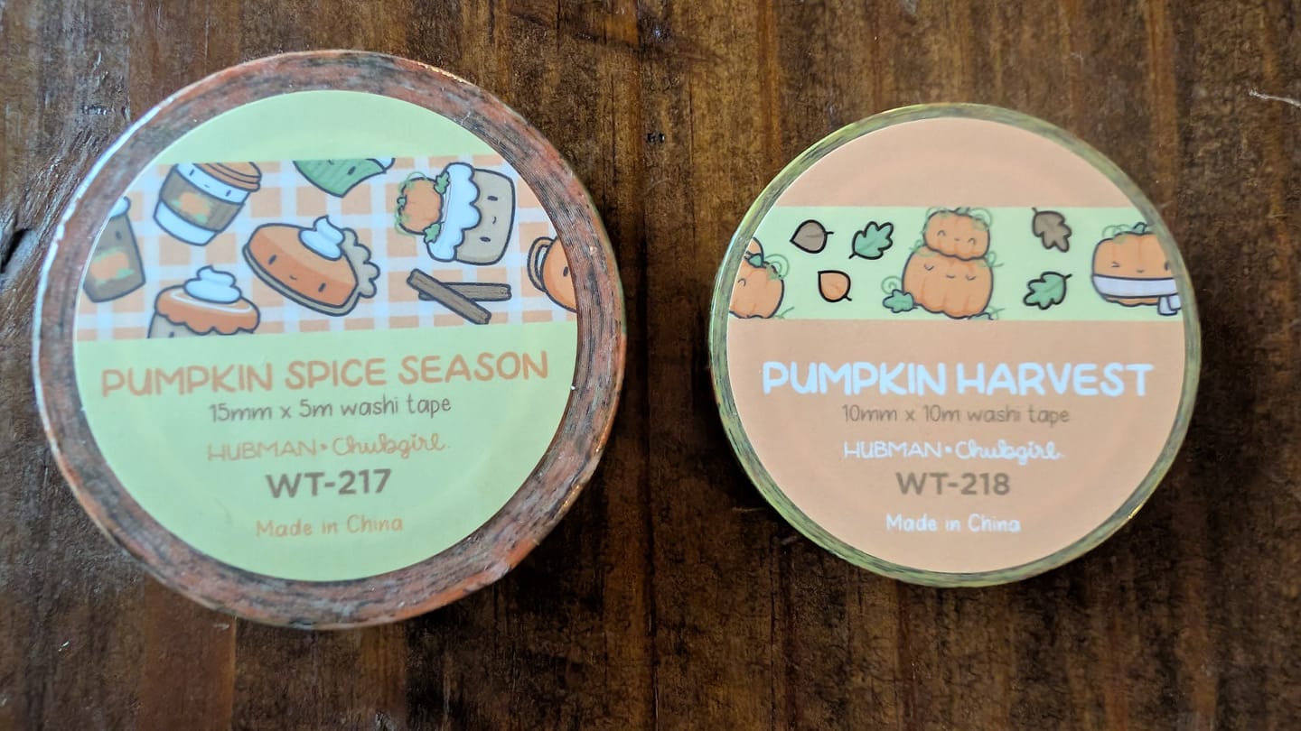 Customer photo review of Pumpkin Spice Washi Tapes (Set of 2)