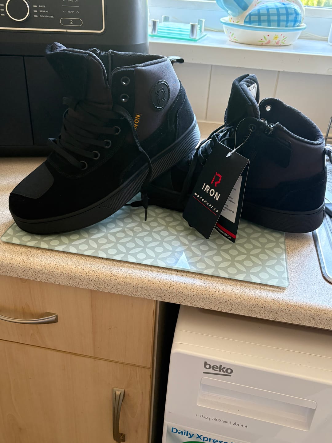 Customer photo review of RIDEIRON Street Height Increasing Motorcycle Riding Shoes | MS6002