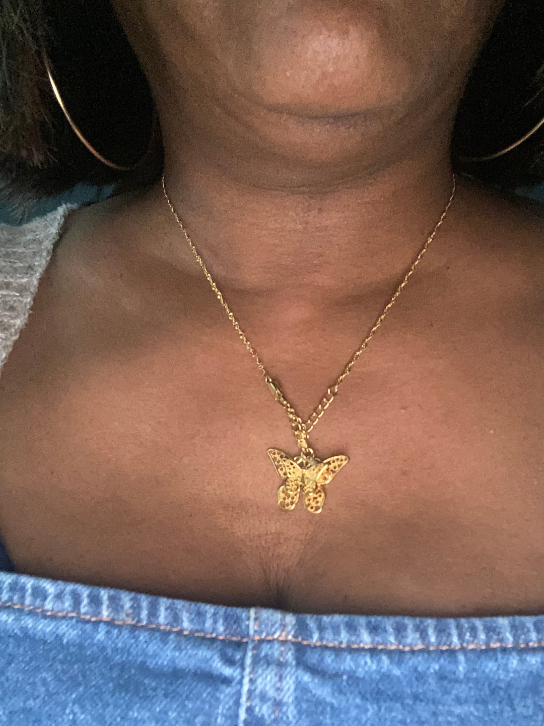 Customer photo review of Butterfly Pendant Necklace