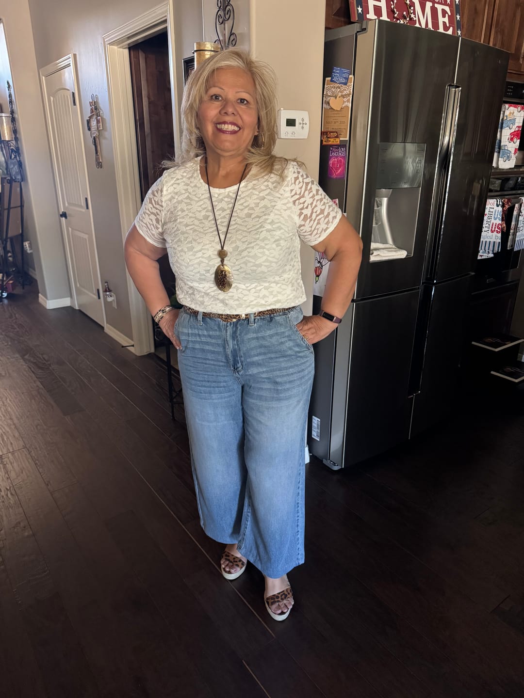 Customer photo review of Judy Blue Featherweight Baggy Jeans W/ High Elastic Waist