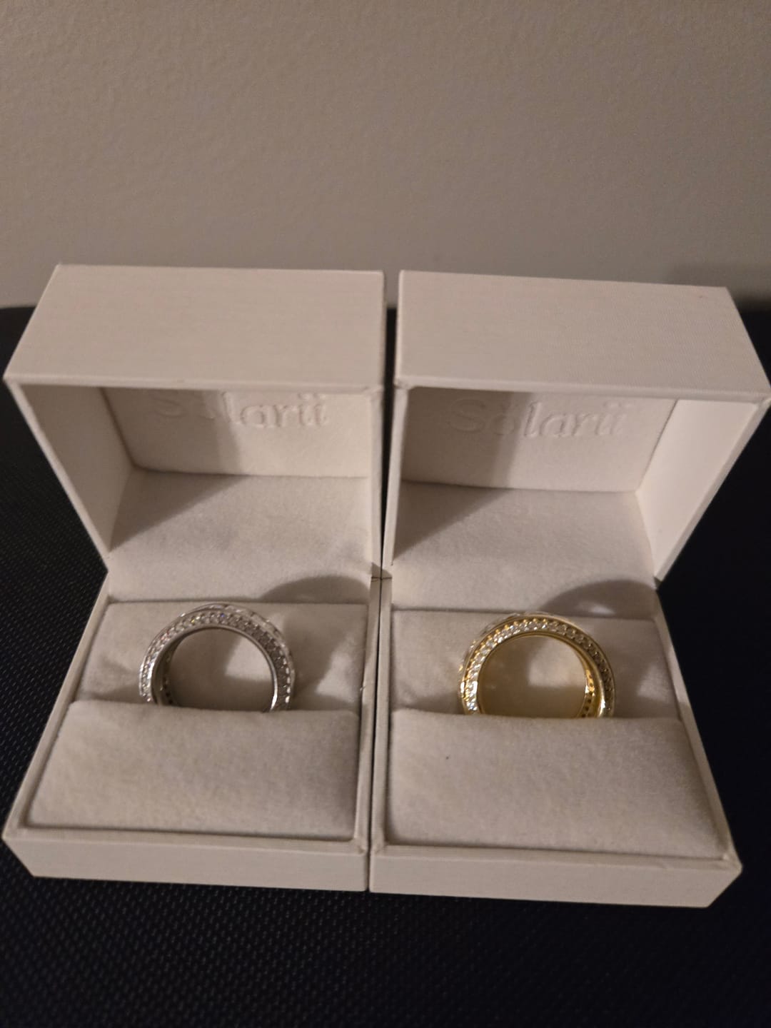 Customer photo review of Bold Multi-Row Princess Cut Anniversary Band