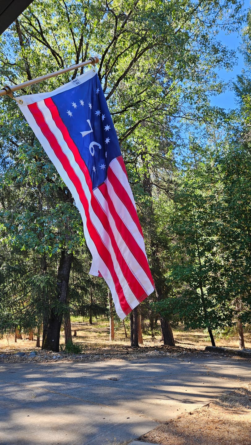 Customer photo review of 3' x 5' Betsy Ross Flag Set