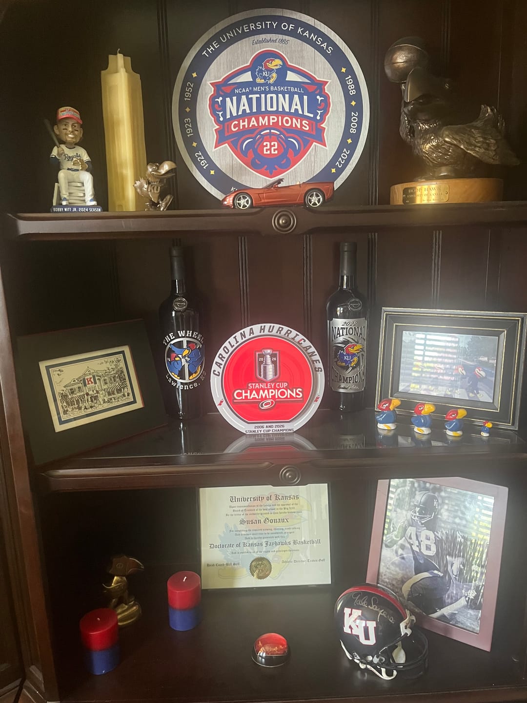 Customer photo review of 8" Carolina Hurricanes 2026 Stanley Cup Champions "Double Play" On the Shelf or on the Wall Art