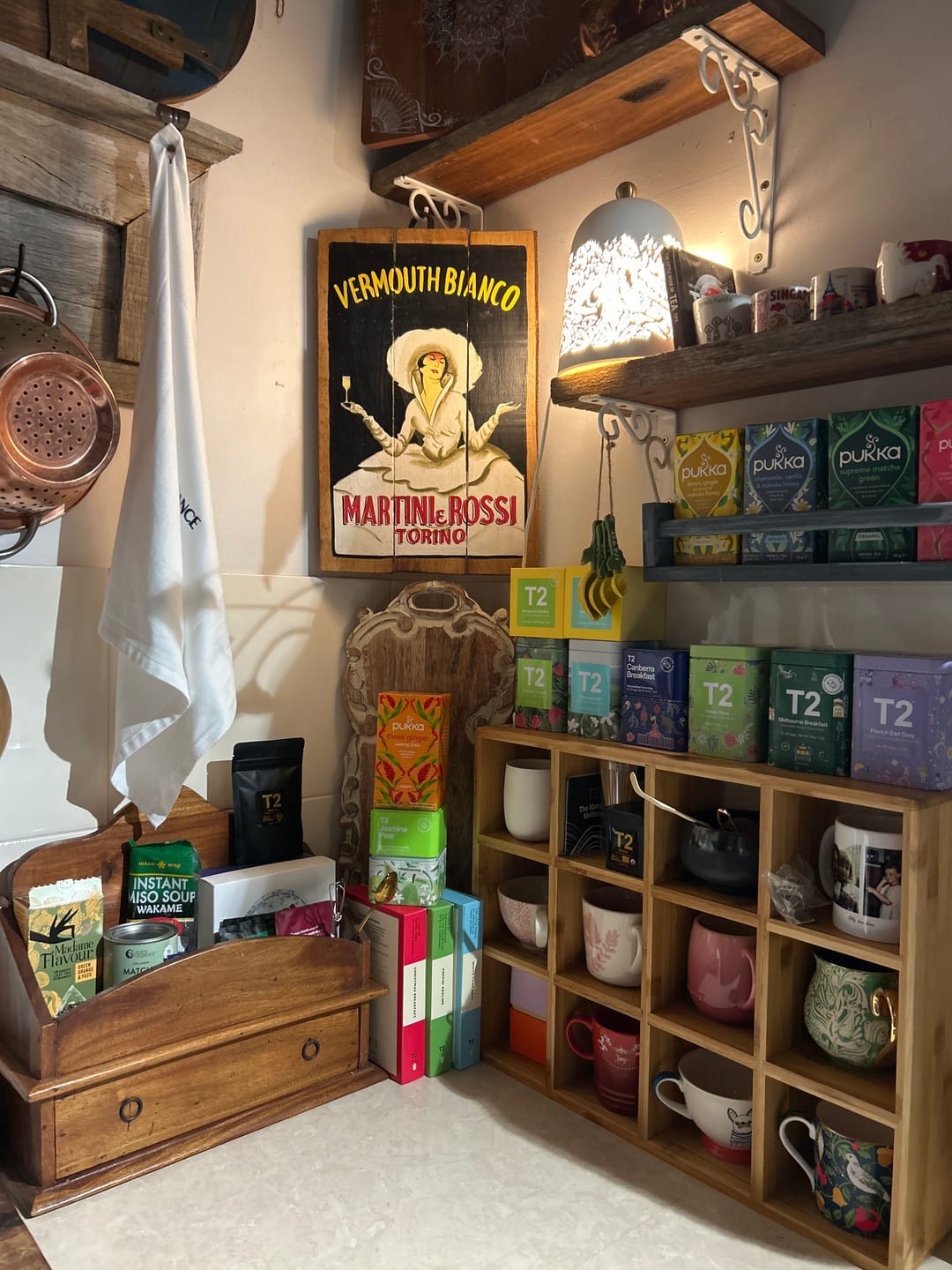 Customer photo review of Coffee Tea Mug Cup Display Shelf (12 Cube)
