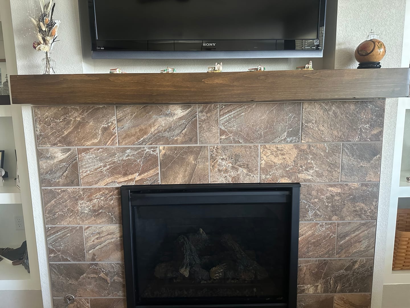 Customer photo review of Rustic Pine Mantels