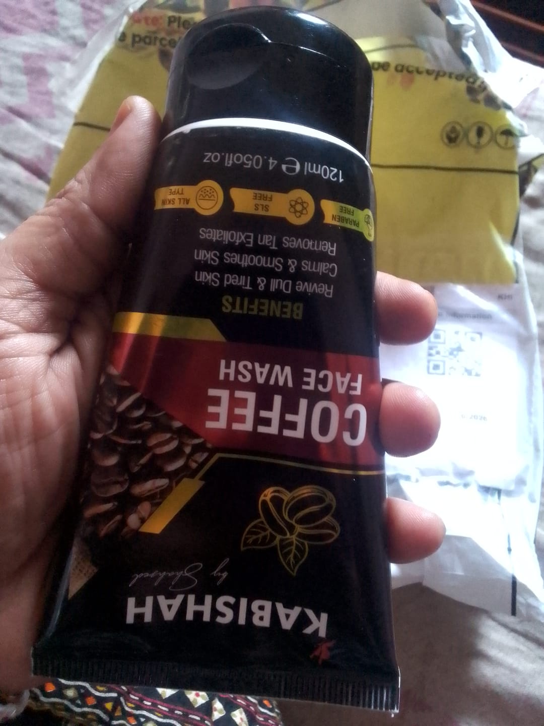 Customer photo review of Coffee Face Wash - Revives, Exfoliates & Removes Tan