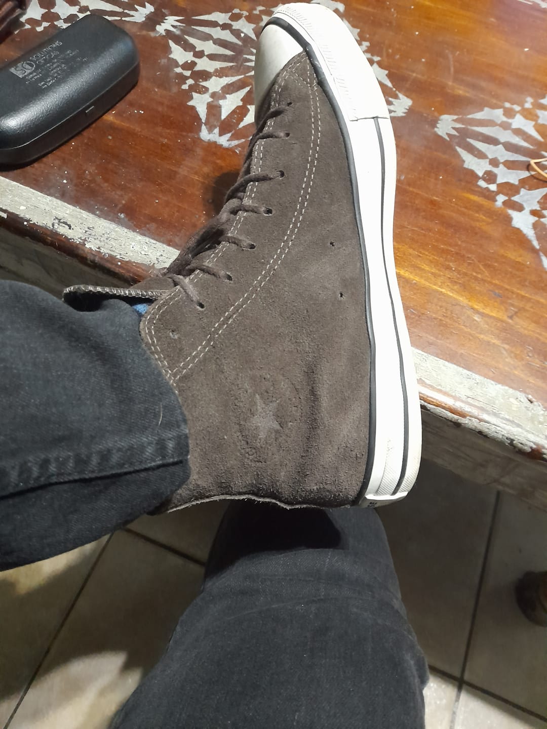Customer photo review of Zapatillas Converse Chuck Taylor Hi SE Marrón
