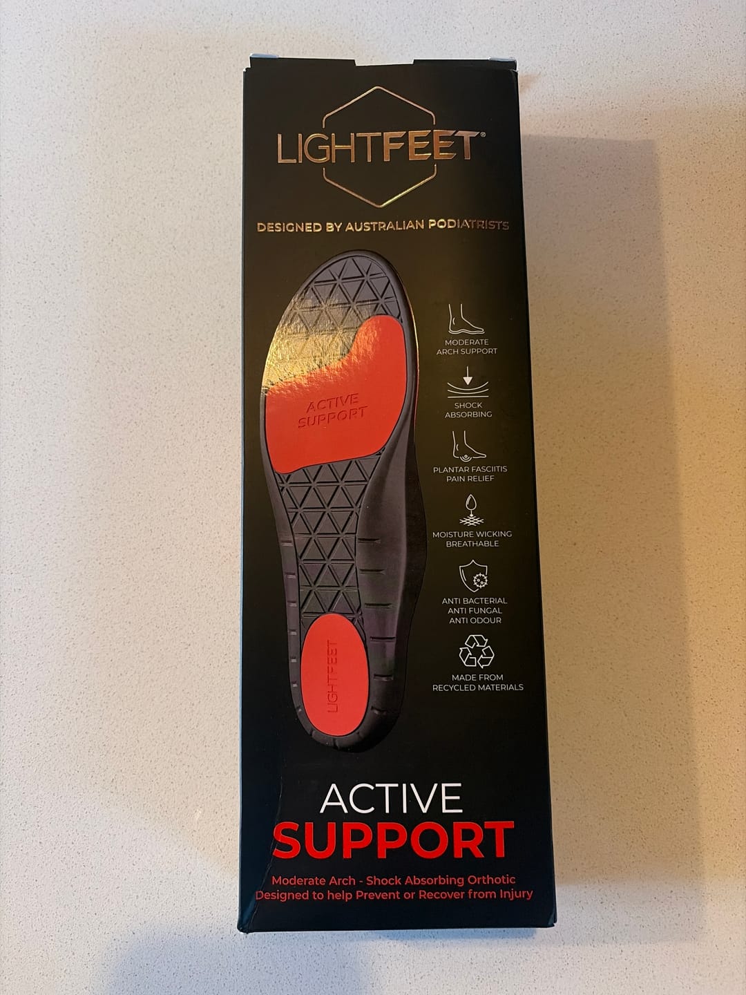 Customer photo review of Lightfeet Active Support Orthotic Insole