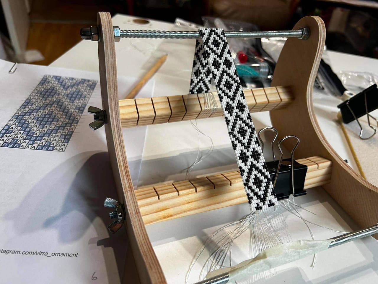 Customer photo review of Mini Professional Wooden Loom