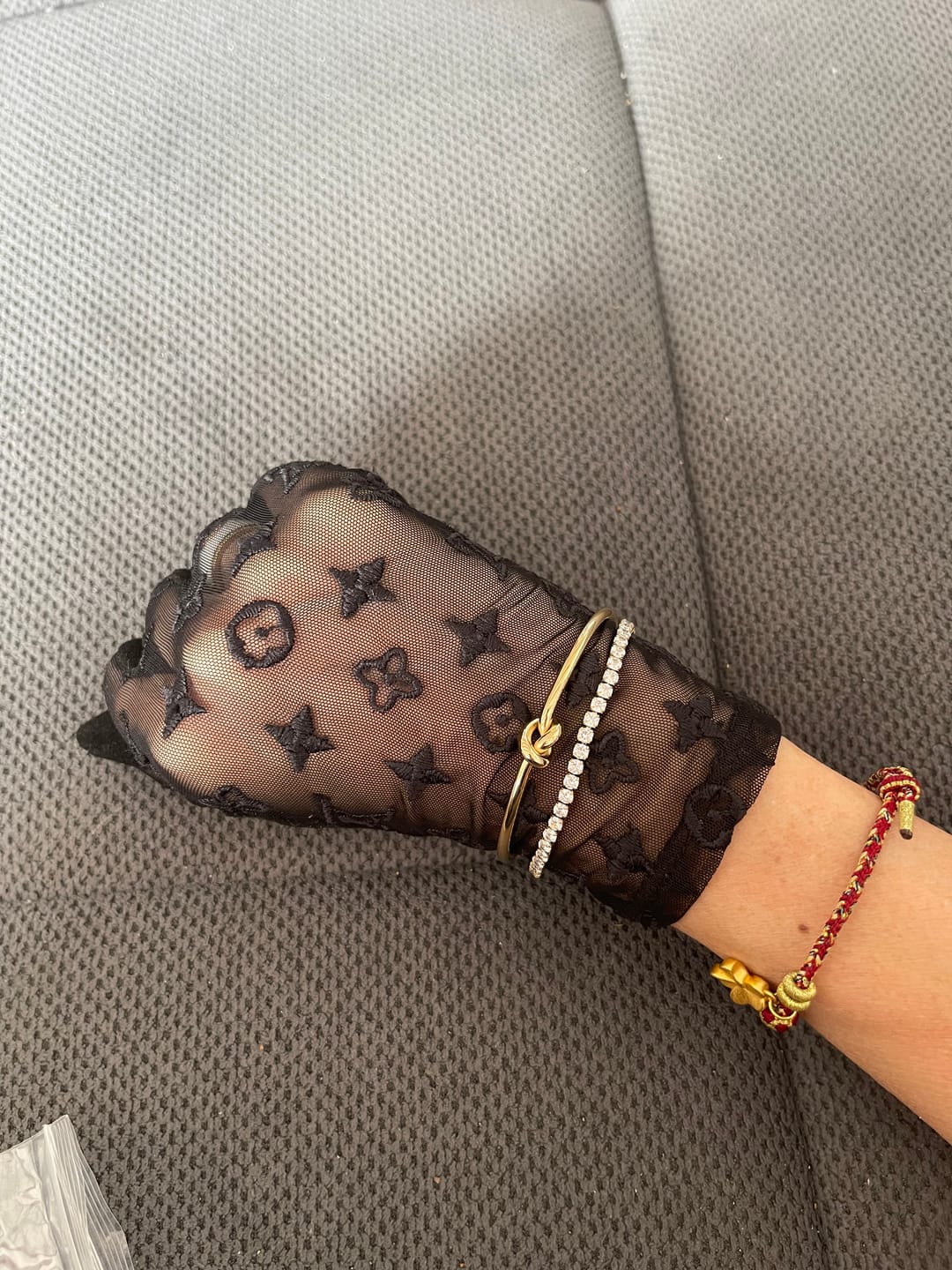 Customer photo review of Eternity Gold Bracelet