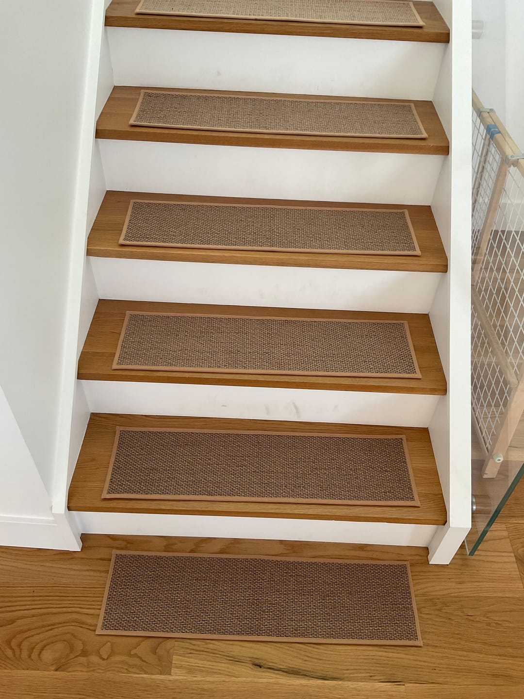 Customer photo review of Woven Non-Slip Stair Treads - Beige