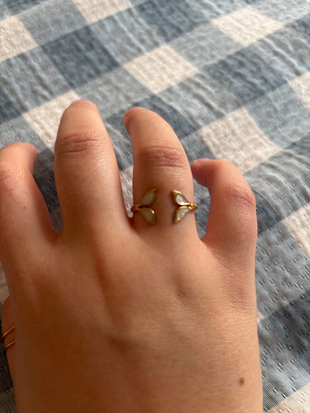 Customer photo review of Golden Tail To Tail Ring (Adjustable)