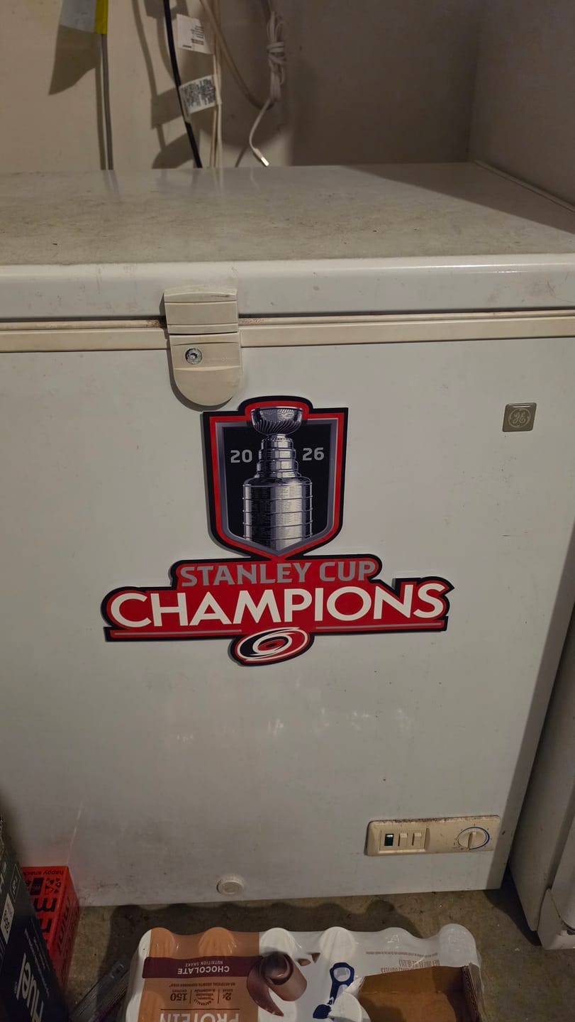 Customer photo review of Single Layer -- Carolina Hurricanes 2026 Stanley Cup Champions