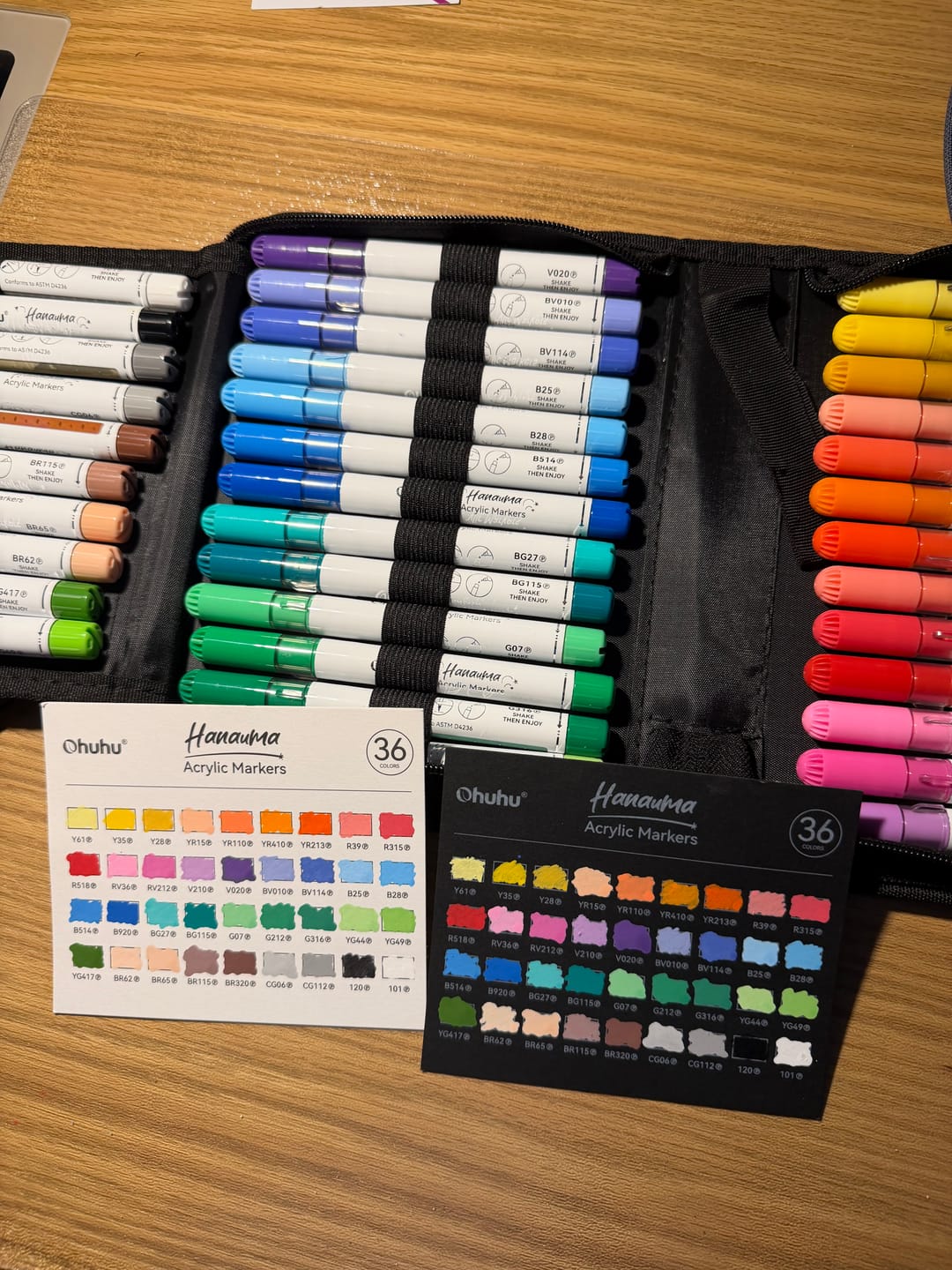 Customer photo review of Ohuhu Acrylic Paint Markers Refillable 36 Colors – Hanauma