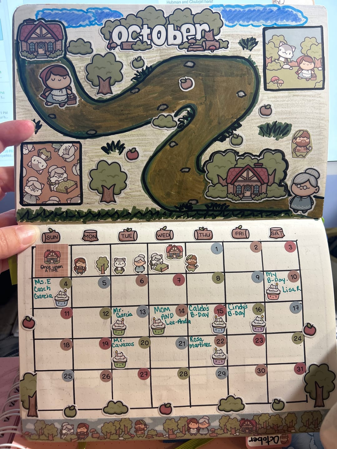 Customer photo review of Birthday Cake! Planner Stickers