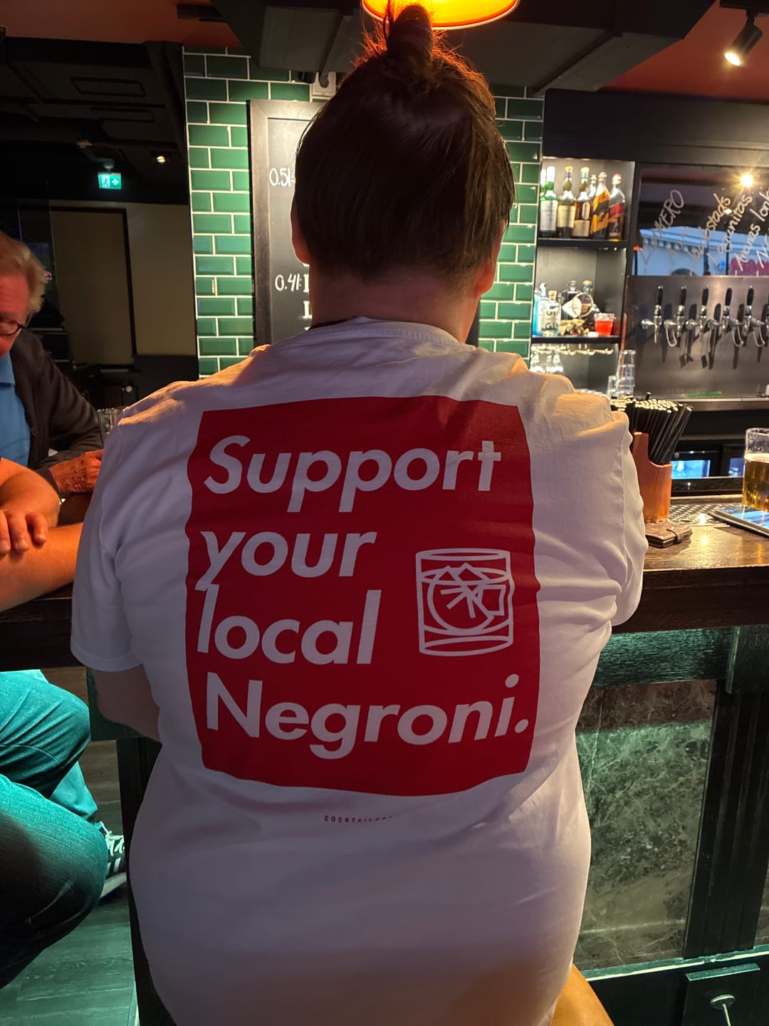 Customer photo review of Support Your Local Negroni Unisex organic cotton t-shirt