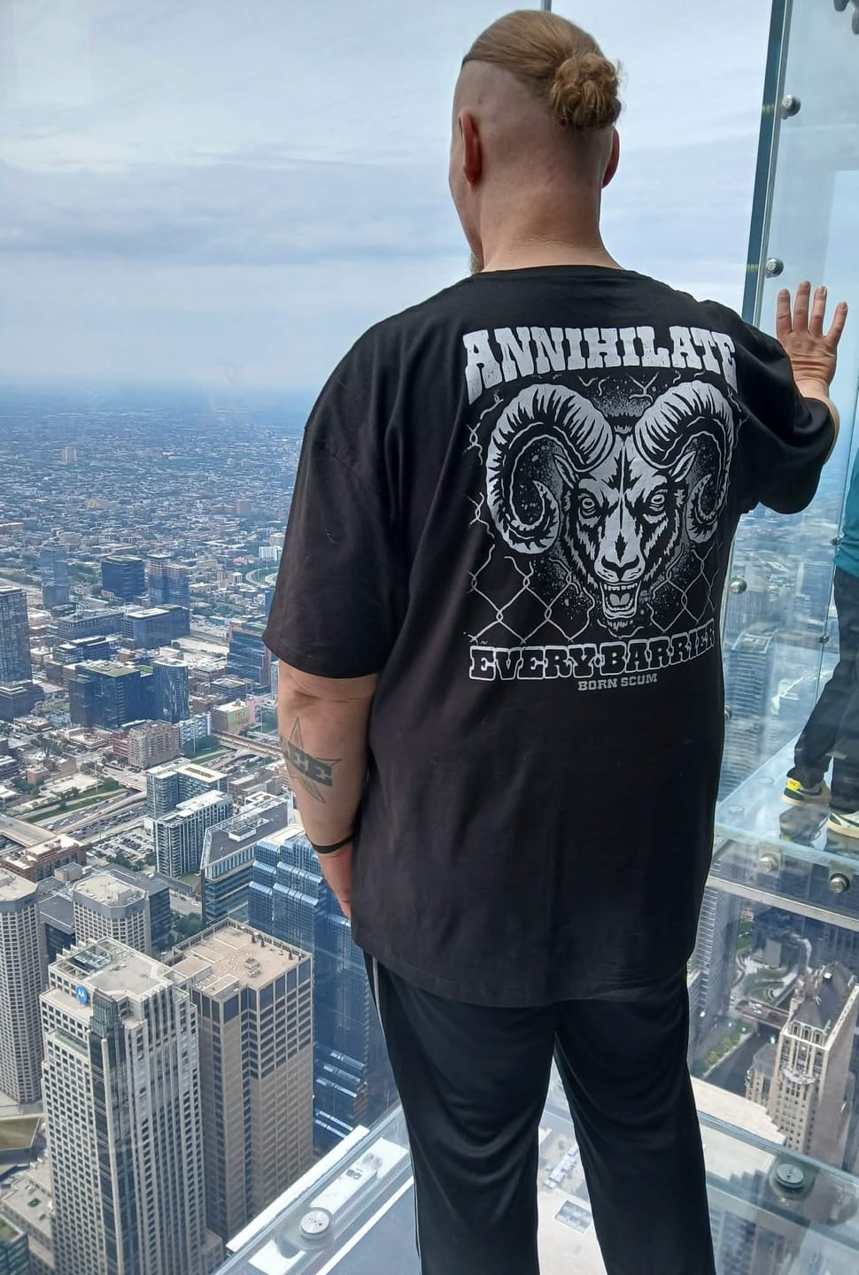 Customer photo review of ANNIHILATE T-SHIRT