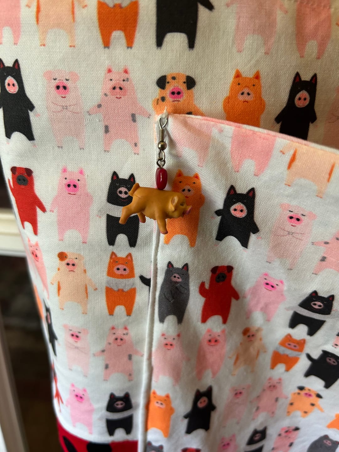 Customer photo review of Funny Pigs Fabric - Multi